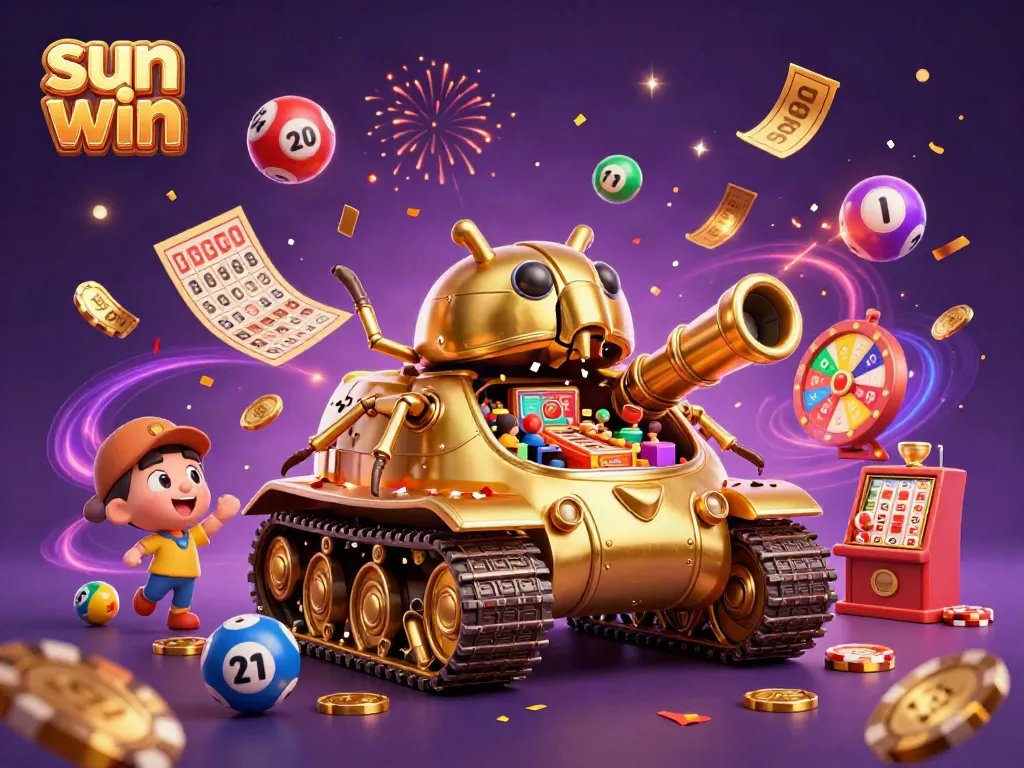Experience thrilling wins at Sun Win's lively casino atmosphere, featuring captivating game elements and a festive ambiance.