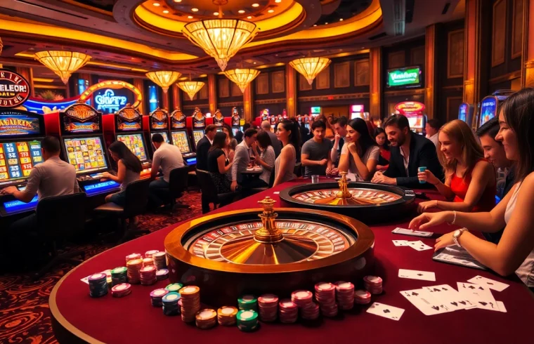 Gamblers enjoying a lively poker game at 32win32 casino, showcasing high-stakes excitement.