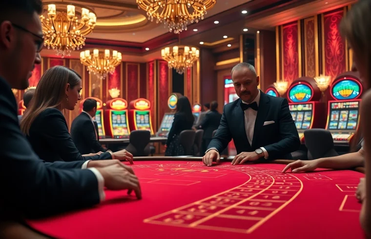 에볼루션 바카라 테이블에서의 플레이어와 딜러의 역동적인 장면