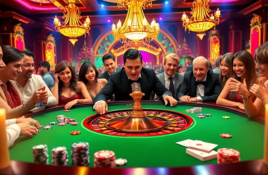 Experience the thrill of online gambling at https://rr88co.net/ with an exciting casino scene featuring roulette and poker action.