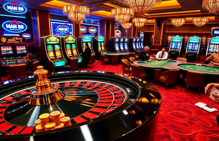 Experience the thrill of Man 88 with high-stakes gameplay at a luxurious casino.