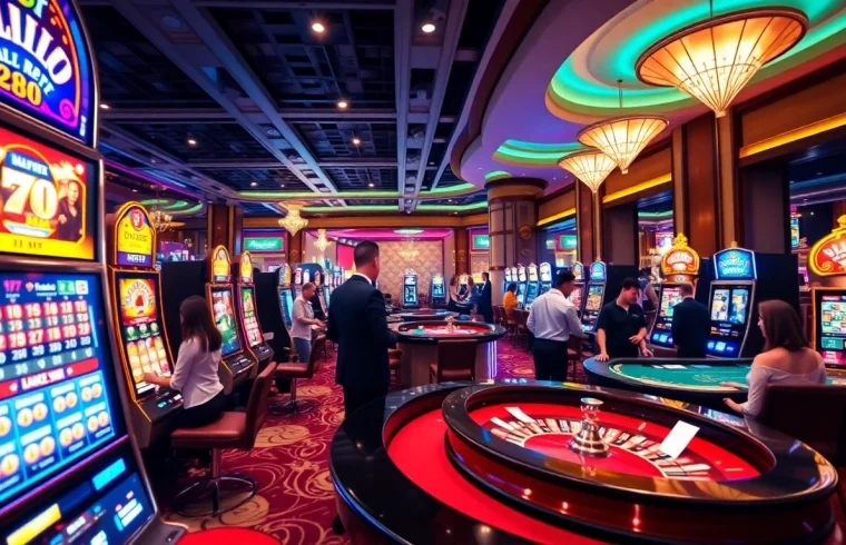 Experience the excitement of gambling at RR88 with vibrant casino visuals and engaging game action.