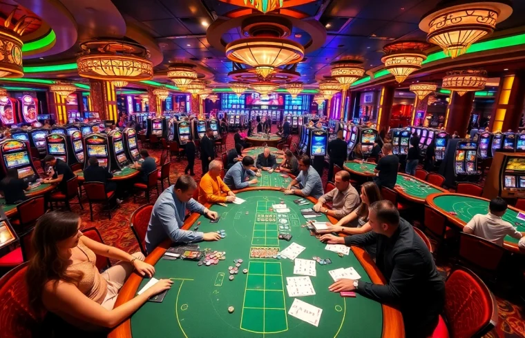 Excited players engaging with bk8th's vibrant casino gaming atmosphere.